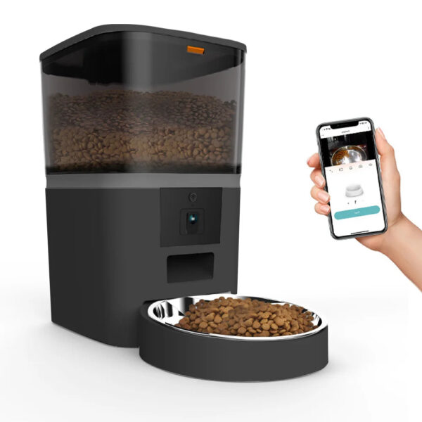 4L Automatic Cat Feeder Smart Pet Feeder For Cats Small Dogs Food Dispenser With Camera Recorder Timing Quantitative Double Bowl - Image 2