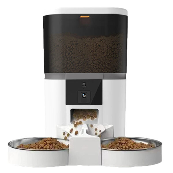 4L Automatic Cat Feeder Smart Pet Feeder For Cats Small Dogs Food Dispenser With Camera Recorder Timing Quantitative Double Bowl - Image 11