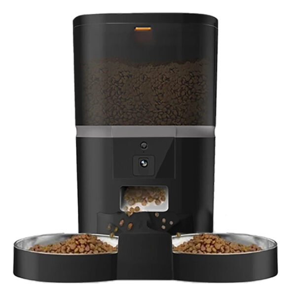 4L Automatic Cat Feeder Smart Pet Feeder For Cats Small Dogs Food Dispenser With Camera Recorder Timing Quantitative Double Bowl - Image 10