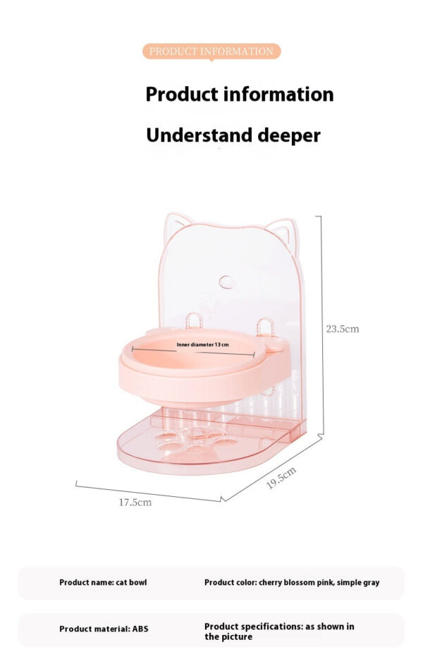 **Adjustable Height Cat Ear Bowl For Pets | Multi-Level Feeder** - Image 7